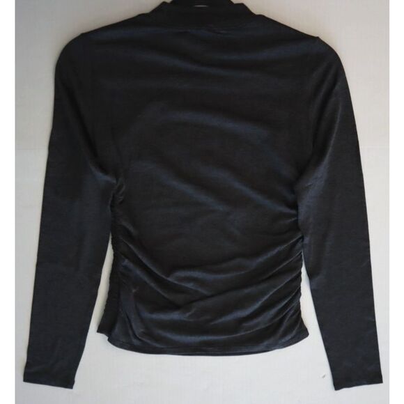 Spanx 50880R Women's Sz S Very Black Dash Heather Skysoft Mock Neck L/S Top - Picture 10 of 11